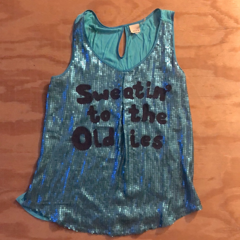 Richard Simmons costume “sweatin to the oldies” sequin tank